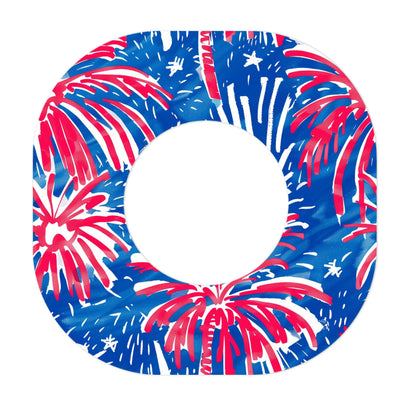 Watercolor Fireworks Dexcom G7 and Stelo Patch Tape - Pump Peelz