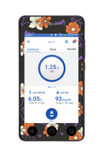 Webbed Flowers Sticker for Omnipod DASH® PDM – Pump Peelz