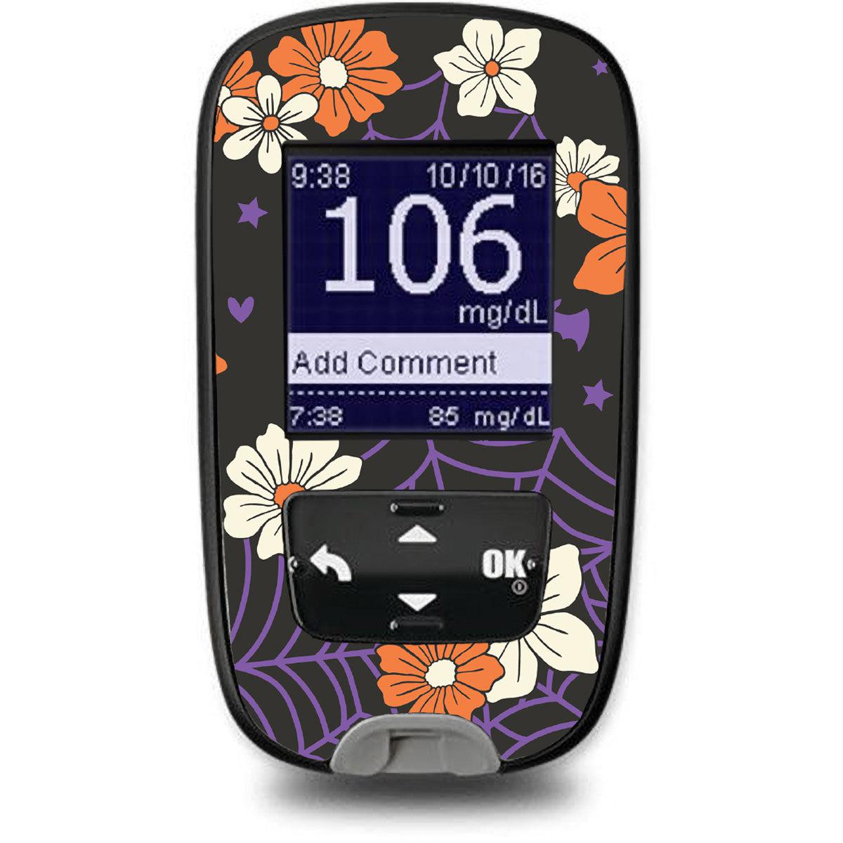 Webbed Flowers for the Accu-Chek Guide Glucometer