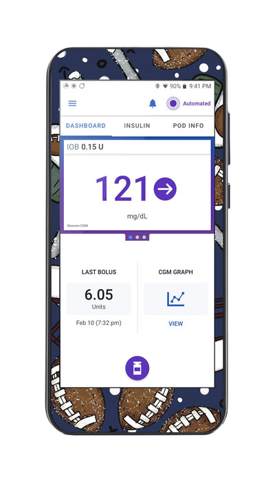 Winter Football Sticker for Omnipod® 5 Controller – Pump Peelz