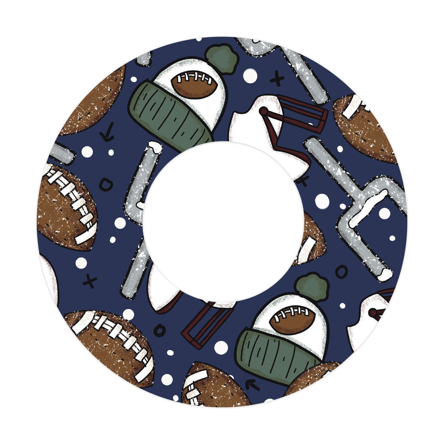 Winter Football Patch  Adhesive for Freestyle Libre Sensor