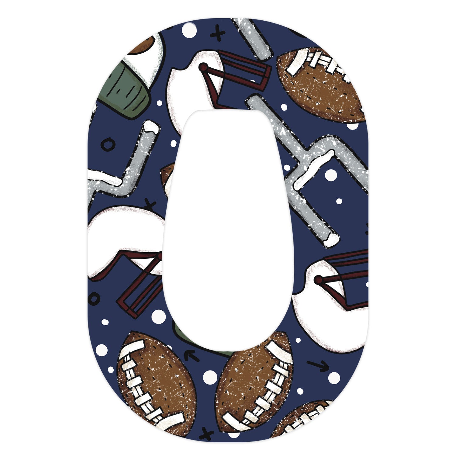 Winter Football Dexcom G6 Patch Tape - Pump Peelz