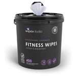 Wipex 400ct Natural Gym Wipes for Fitness Equipment | Portable Dispensing Bucket or Refill | Plant-Based