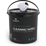 Wipex 400ct Natural Gym Wipes for Fitness Equipment | Portable Dispensing Bucket or Refill | Plant-Based
