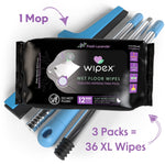 Wipex Earth-Friendly XL Wet Mop Wipes | Ultimate Plant-based Cloth Floor Cleaning Pads