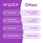 Wipex Earth-Friendly XL Wet Mop Wipes | Ultimate Plant-based Cloth Floor Cleaning Pads