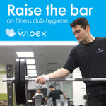 Wipex Natural Gym Wipes Starter Bundle | Dispenser Bucket with Refill | Plant-Based Wipes for Fitness Equipment