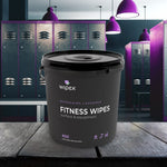 Wipex Natural Gym Wipes Starter Bundle | Dispenser Bucket with Refill | Plant-Based Wipes for Fitness Equipment