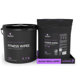 Wipex Natural Gym Wipes Starter Bundle | Dispenser Bucket with Refill | Plant-Based Wipes for Fitness Equipment