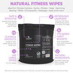 Wipex Natural Gym Wipes Starter Bundle | Dispenser Bucket with Refill | Plant-Based Wipes for Fitness Equipment