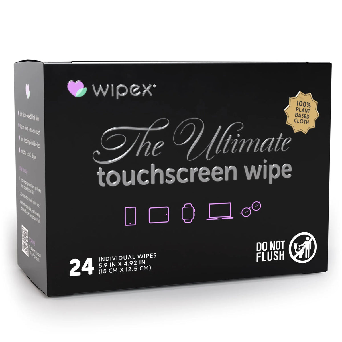 Wipex® Touchscreen Wipes – Plastic-free Screen Cleaning Wipes (24ct Box)