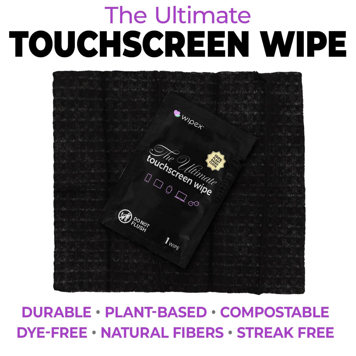 Wipex® Touchscreen Wipes – Plastic-free Screen Cleaning Wipes (24ct Box)