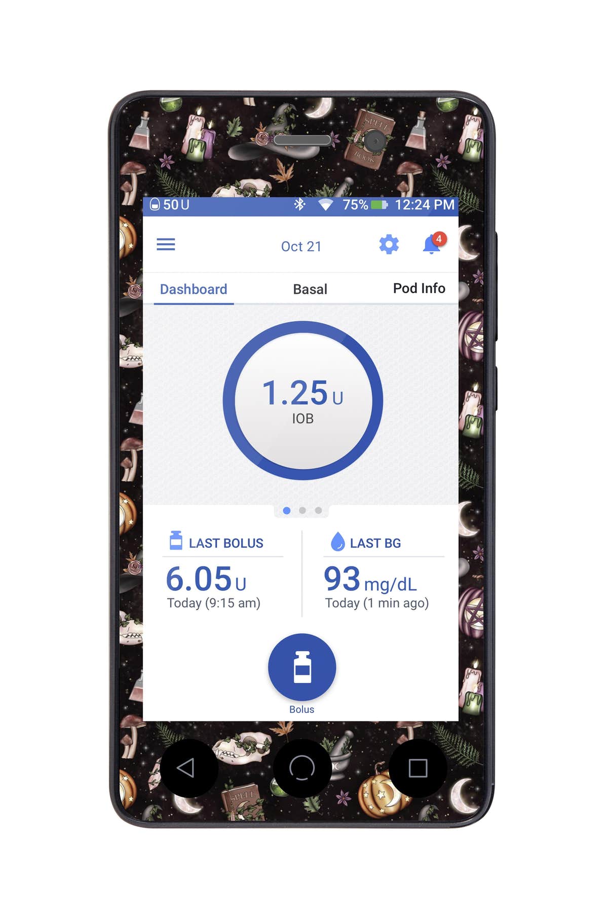 Woodland Witchy Sticker for Omnipod DASH® PDM – Pump Peelz