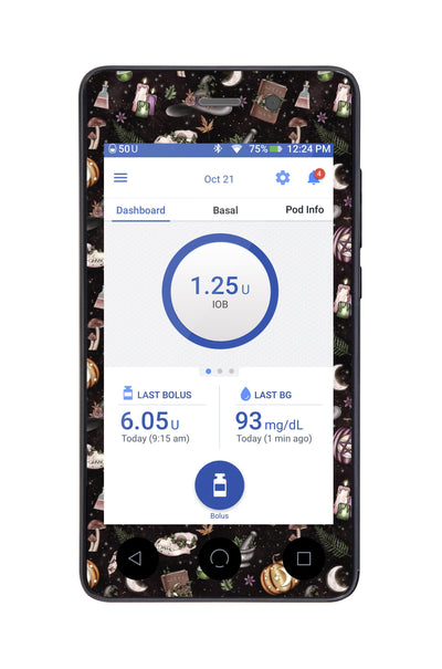 Woodland Witchy Sticker for Omnipod DASH® PDM – Pump Peelz