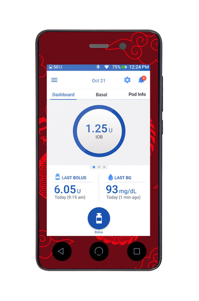 Year of the Dragon Sticker for Omnipod DASH® PDM – Pump Peelz