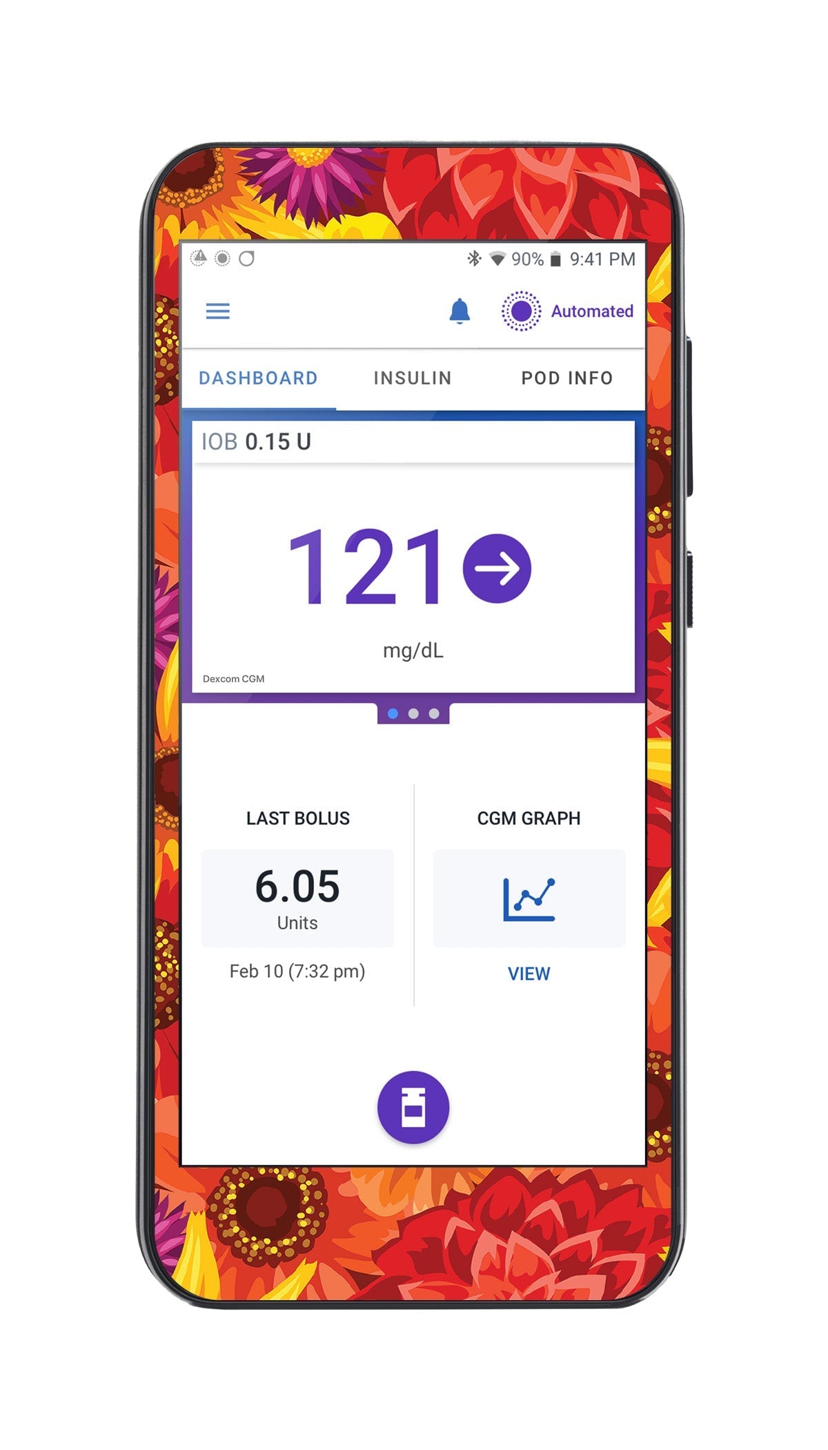 Zinnia Harvest Sticker for Omnipod® 5 Controller – Pump Peelz