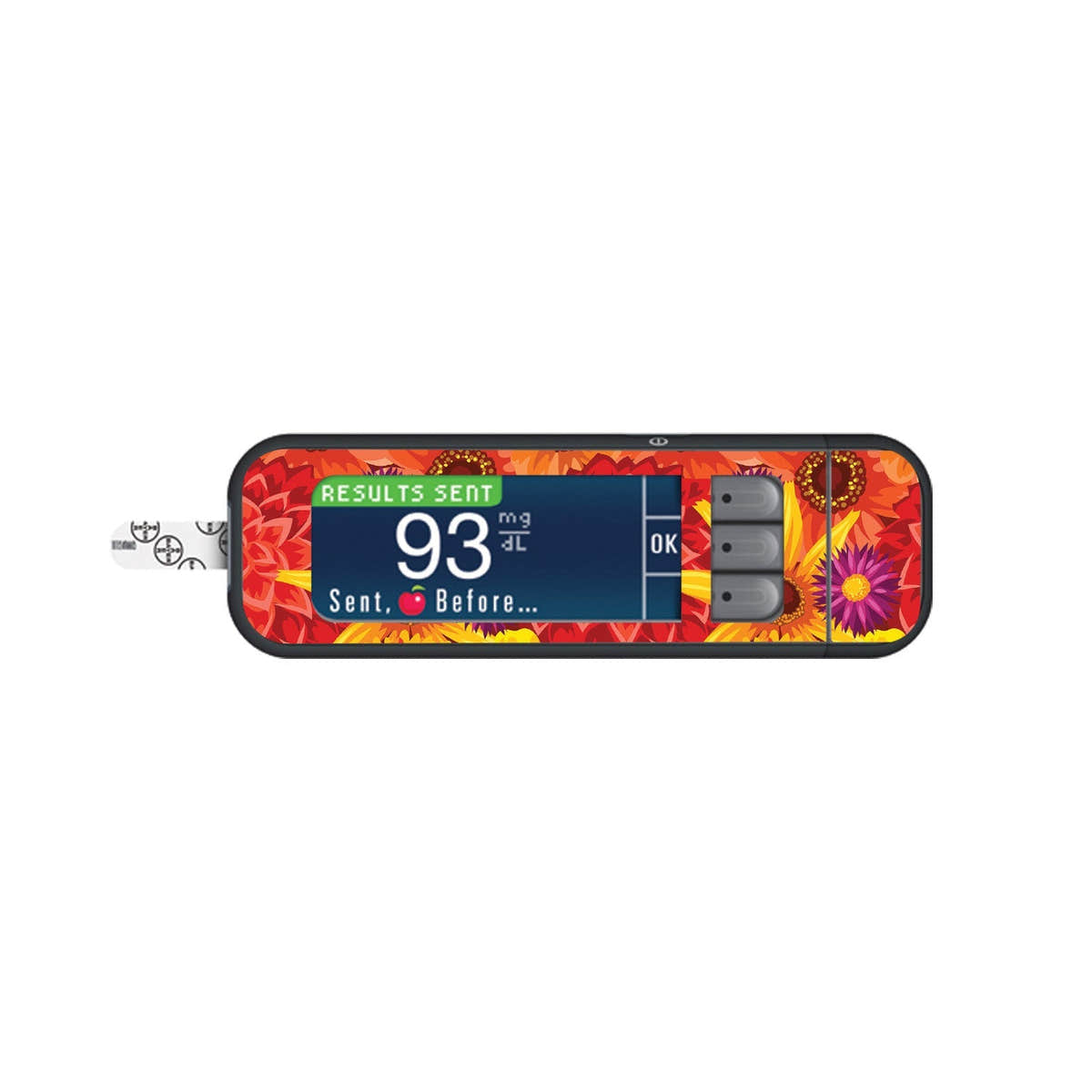 Zinnia Harvest Sticker for Bayer Contour Next Glucometer