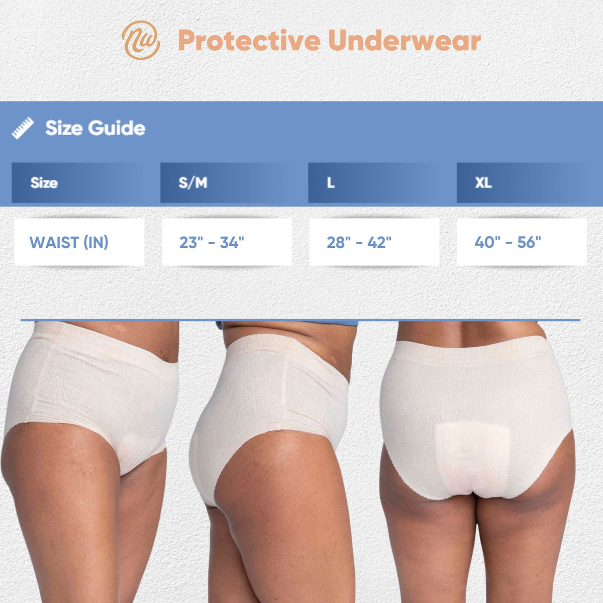 Nexwear Women's Pull-On Absorbent Underwear — Large / Case of 60