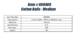 White/Medium Cotton Balls