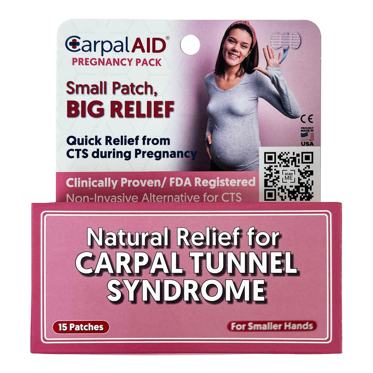 CarpalAid Patch Pregnancy Hand-Based Carpal Tunnel Support — Small