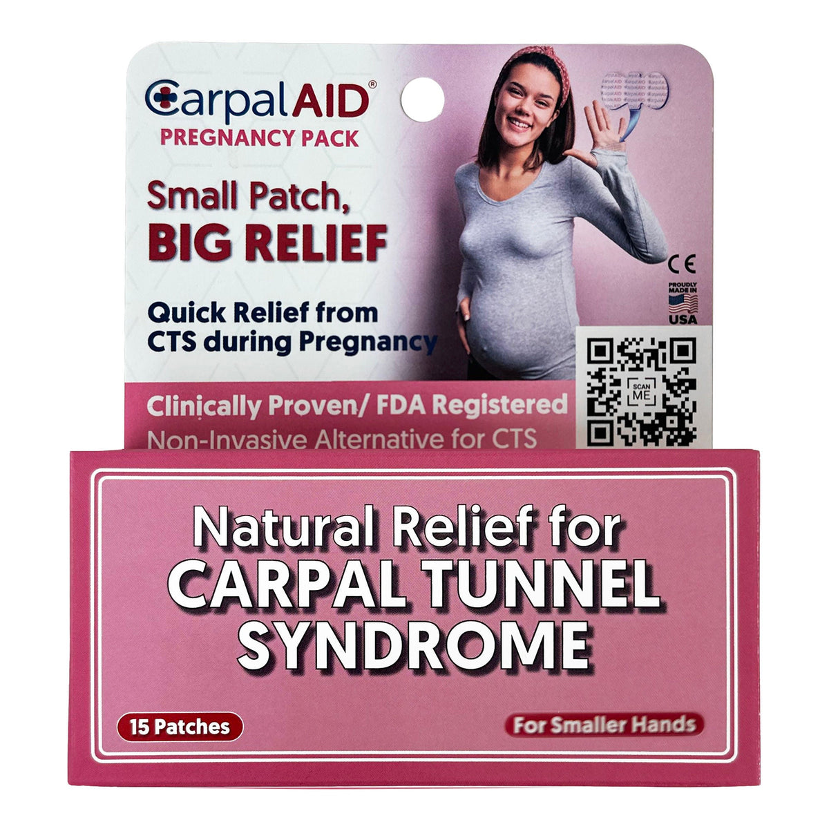 CarpalAid Patch Pregnancy Hand-Based Carpal Tunnel Support — Small