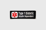 Type 1 Diabetic Backpack Strap - Car Seat Strap Cover - Window Decal Set