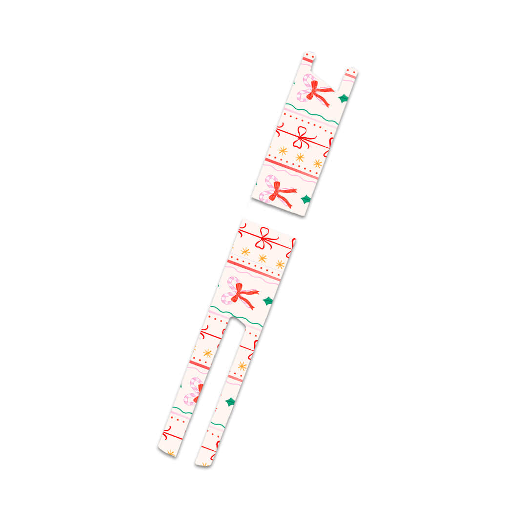 Holly Jolly Ribbon InPen - Smart Insulin Pen Sticker - Pump Peelz