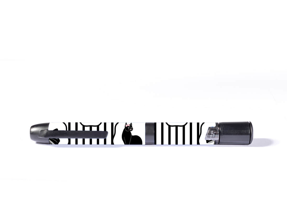Midnight Cat InPen - Smart Insulin Pen Sticker - Pump Peelz
