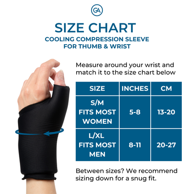 Cooling Compression Sleeve For Thumb & Wrist