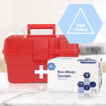 MedPride Non-Woven Surgical Sponges, First Aid Wound Care Dressing Sponge Non-Sterile - 2"x2" - 4 Ply, 200/Box, Case of 20 (4000 Count)