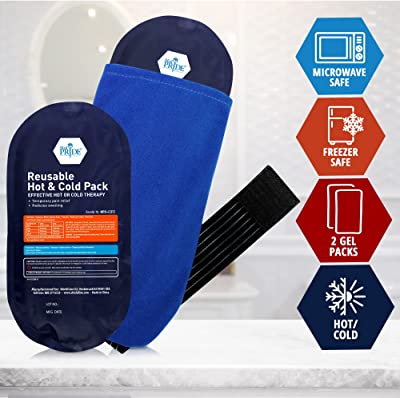 MedPride Reusable Hot and Cold Pack Set, Microwavable Heating Pads & Ice Packs, 11” x 5.1” - 24 bxs/cs. (48 count)