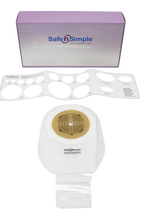 Safe N Simple 12" Drainable One Piece Pouch Standard Wear Cut to Fit Transparent with Tape Collar and velcro closure (80 Count)