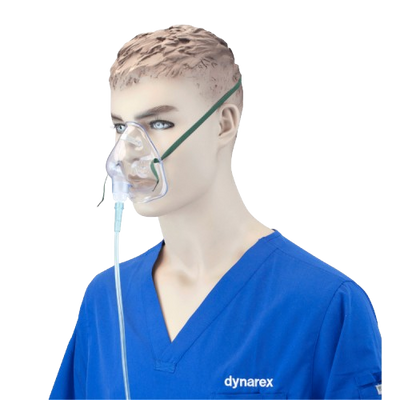 Dynarex Resp-O2 Medium-Concentration Standard Masks (50 Count)