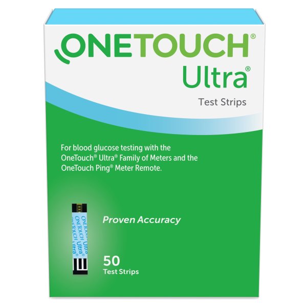 OneTouch Ultra 2 Blood Glucose Test Strips box of 50