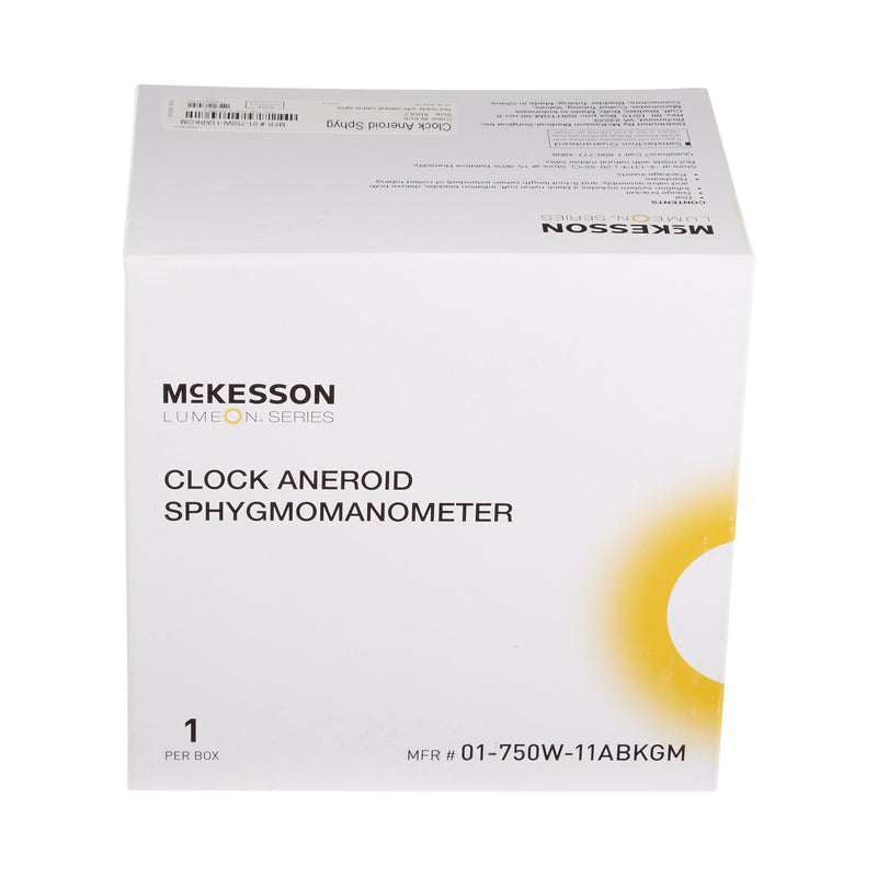 McKesson LUMEON Wall Mount Aneroid Sphygmomanometer, Black, Adult, Arm -Case of 12