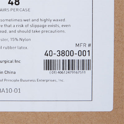 McKesson Terries Adult Slipper Socks Skid-Resistant Tread Sole and Top, 2X-Large, Gray -Case of 48