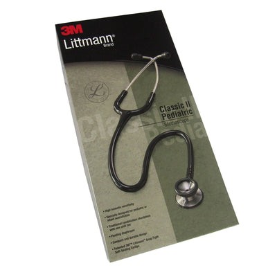 3M Littmann Classic II Pediatric Stethoscope 28", Black -Each