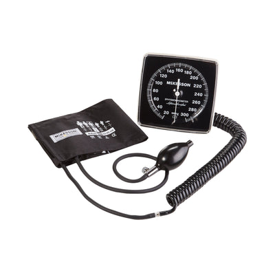 McKesson LUMEON Wall Mount Aneroid Sphygmomanometer, Black, Adult, Arm -Case of 12