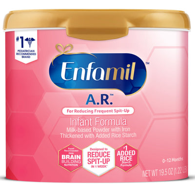 Enfamil A.R. Infant Formula Powder 19.5 oz. Canister  -Case of 4