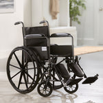 McKesson Dual Axle Wheelchair Full Length Arm Swing-Away Elevating Footrest, 18 Inch Seat Width -Each