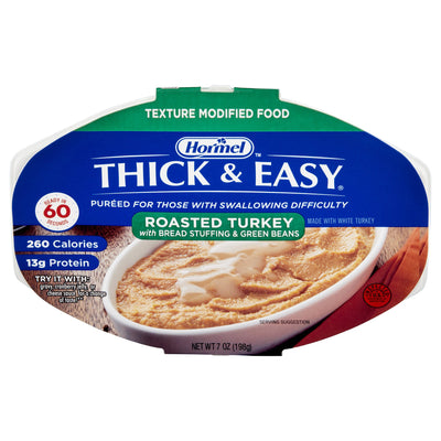 Thick & Easy Purées, Turkey with Stuffing and Green Beans Purée, 7 oz. Tray -Case of 7