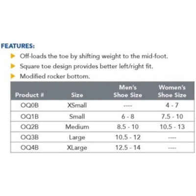 Darco OrthoWedge Post-Op Shoe, X-Large, Black -Case of 36