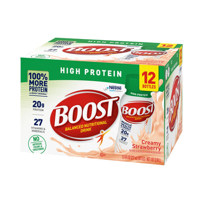 Boost High Protein Nutritional Drink, Strawberry, 8 oz. Bottle -Pack of 12