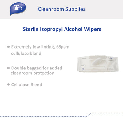 TrueCare Biomedix Sterile Isopropyl Alcohol Wipers -Case of 24