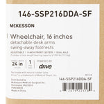 McKesson Dual Axle Wheelchair Desk Length Arm Swing-Away Footrest, 16 Inch Seat Width -Each