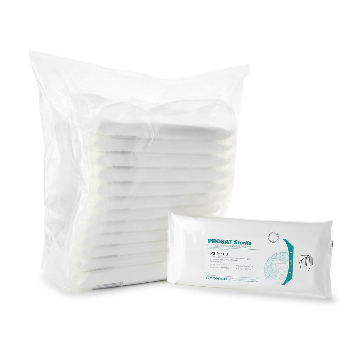 PROSAT Sterile PreSaturated Cleanroom Wipe -Case of 48