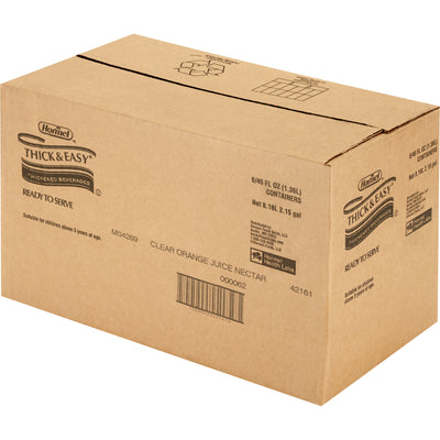 Thick & Easy Clear Nectar Consistency Thickened Beverage, Orange Juice, 46 oz. Bottle -Case of 6