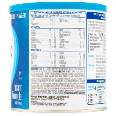 Similac Advance 20 Infant Formula in a 12.4oz can nutrients