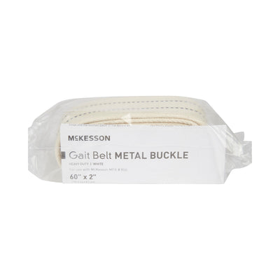 McKesson Gait Belt Heavy Duty, 60 Inch, White -Case of 48