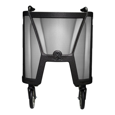 Tour Adjustable Height Folding 4 Wheel Rollator, Pure Silver -Each